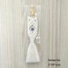 Blue-Eyed White Cotton Thread Keychain & Car Ornament