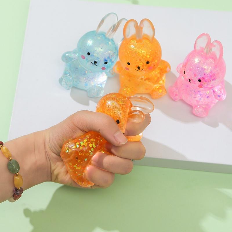 Ayıcık Sıkmalık Oyuncaklar Simli Stres Topları Sevimli Duyusal Oyuncaklar Çocuklar İçin Sıkmalık Top Parti Hediyelikleri Hediyeler