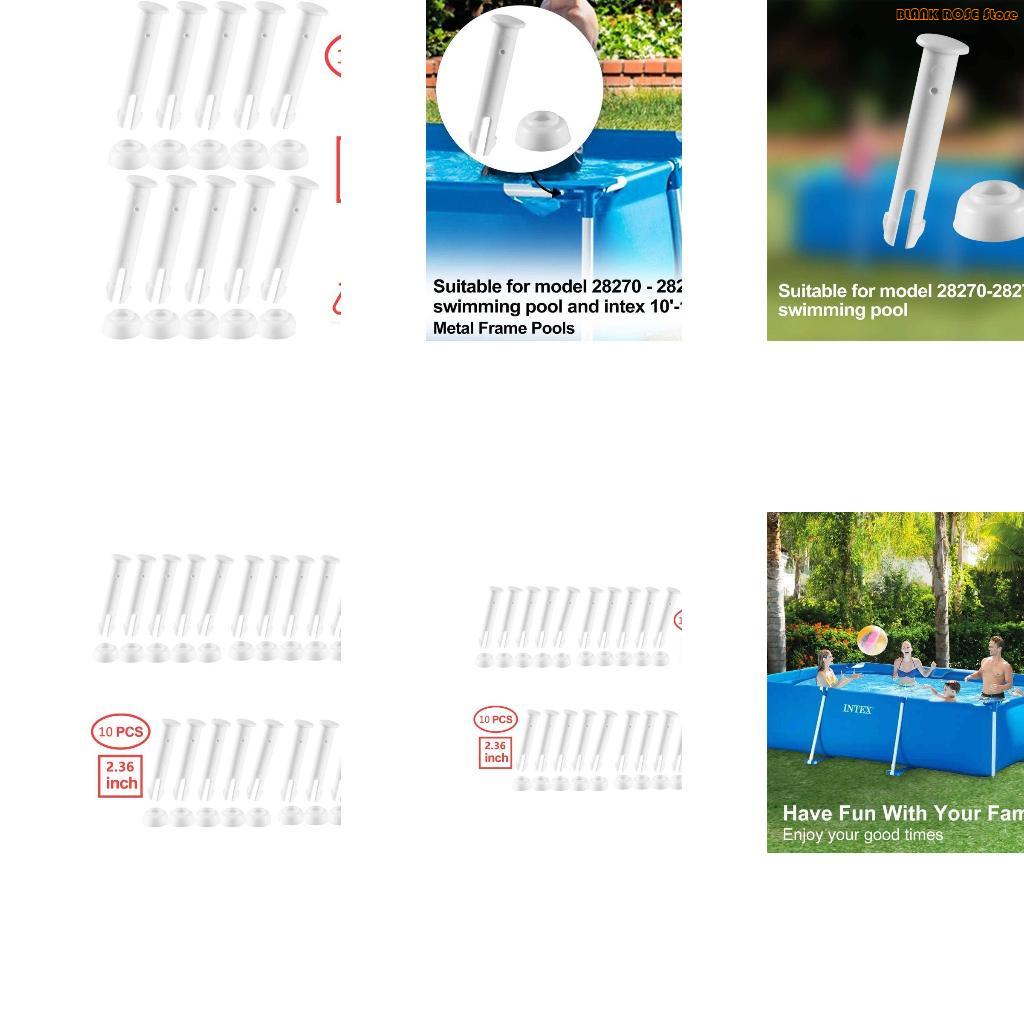 K1AE 10 упаковок Пластиковые соединительные штифты и резиновые уплотнители для бассейнов Металлические круглые и прямоугольные каркасные бассейны Запасные части Легко вынимаются 6cm