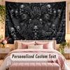 Skull Gothic (23) Theme Wall Tapestry Customized With Name Text Personalized Hanging Tapestry For Bedroom Living Room Decor