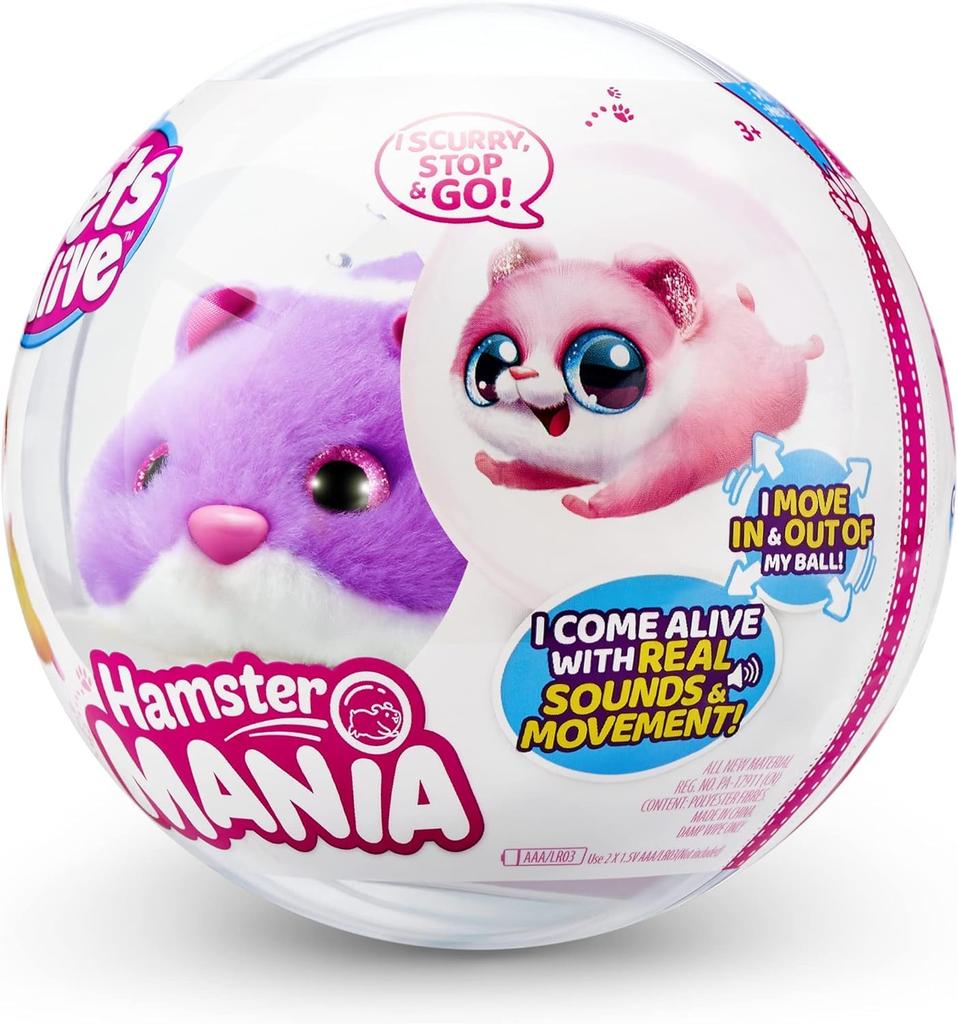 Pets Alive Hamster (Purple) Electronic Pet Plush Toy That Roars and Runs Around [Used]