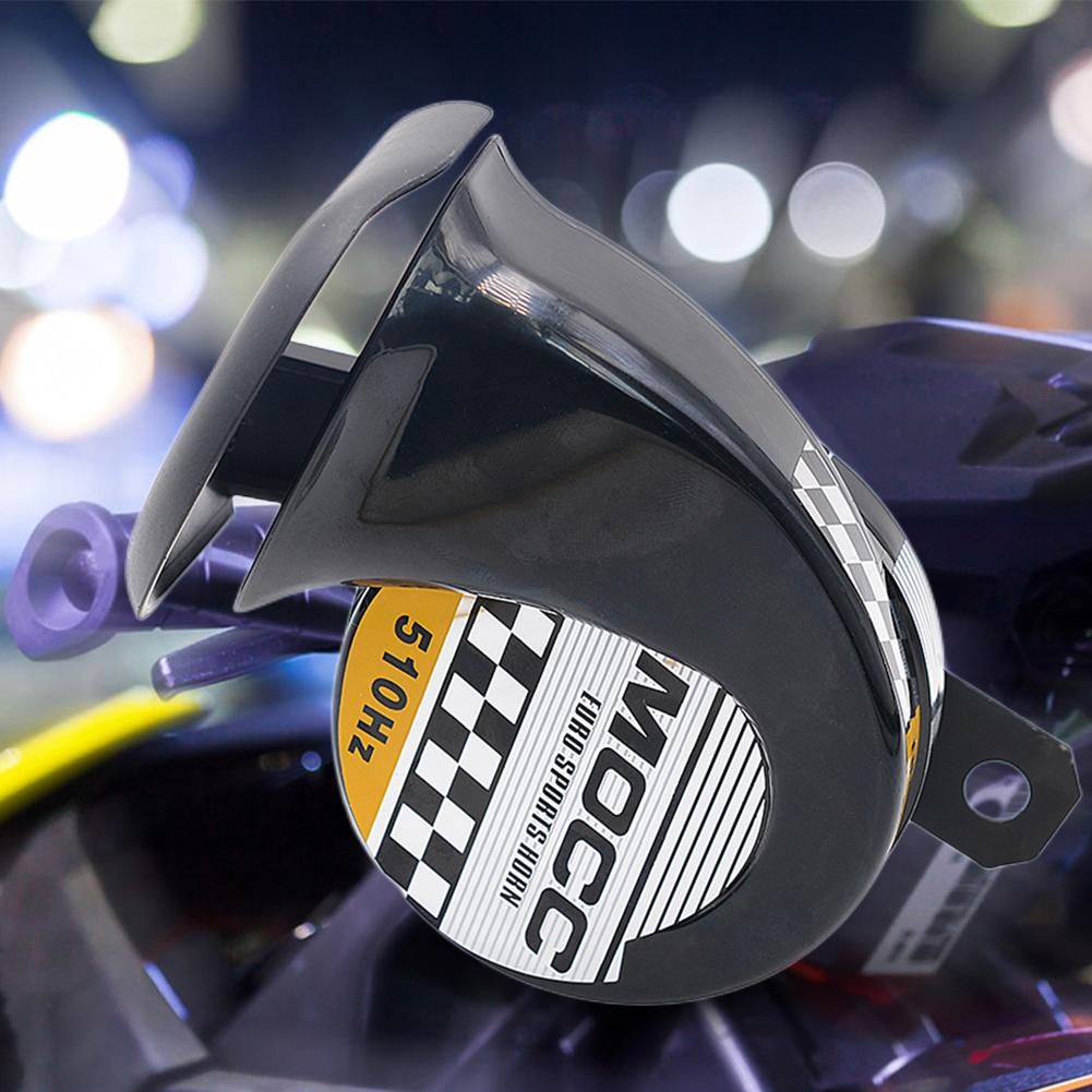 12V Motorcycle Horn Waterproof Universal Motorcycel Horn 130dB 510hz Electric Snail Horn Single-tone for Motorbike Truck Vehicle