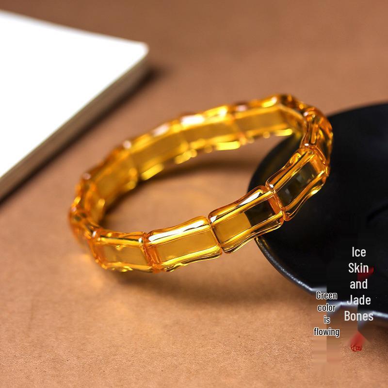 Chalcedony Bamboo Joint Bracelet - New High-End Chinese Style Hand Jewelry