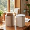 Plastic Desktop Trash Can Sealed Waste Paper Basket Durable Mini Waste  Bin  Bedroom