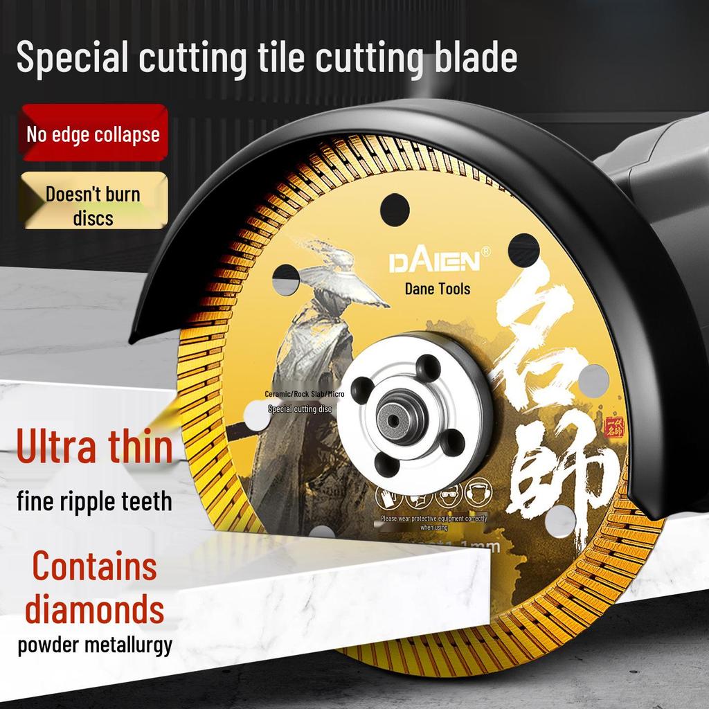 Dane Ultra-Thin Diamond Tile Cutting Disc for Chip-Free Dry Cuts On Ceramic, Marble, and Stone.
