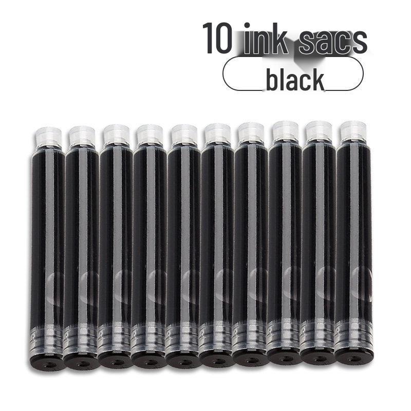 

100 Fountain Pen Ink Cartridges: Blue, Black, Red for Students - 3.4mm Universal Replacement