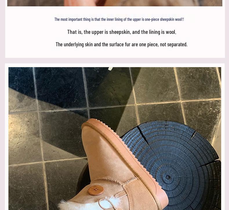 Dámské sněhule z ovčí kůže 2025: Zimní obuv se silnou podrážkou a fleecovou podšívkou - Alternativa k UGG