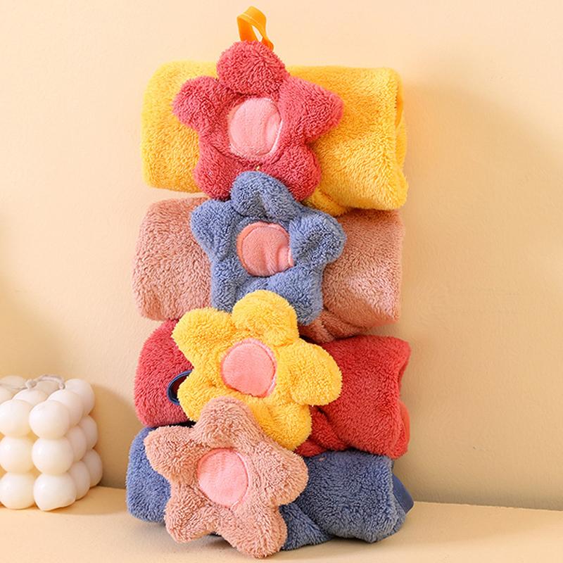 1PC Cute Kids Hand Towels Super Absorbent Microfiber Kitchen Towel Strong Water Absorption Quick Dry Wipe Kids Samll Towel