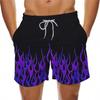 Pantaloni de plajă de vară pentru bărbați adulți pentru uz casual pe stradă pantaloni scurți cu imprimeu 3D pentru exterior cu uscare rapidă pantaloni scurți de plajă și de înot