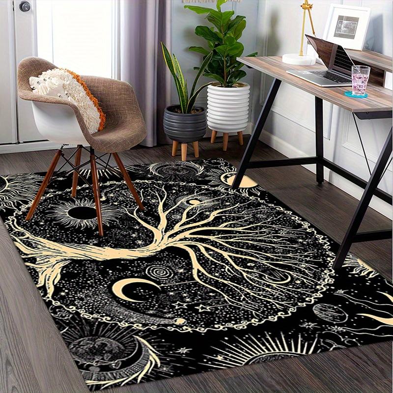 1pc. Celestial Tree of Life Home Decor Rug Office Carpet Chair Mat Outdoor Gift - Cosmic Stars Moon Sun Celestial Body Tapestry Wall Hanging Art