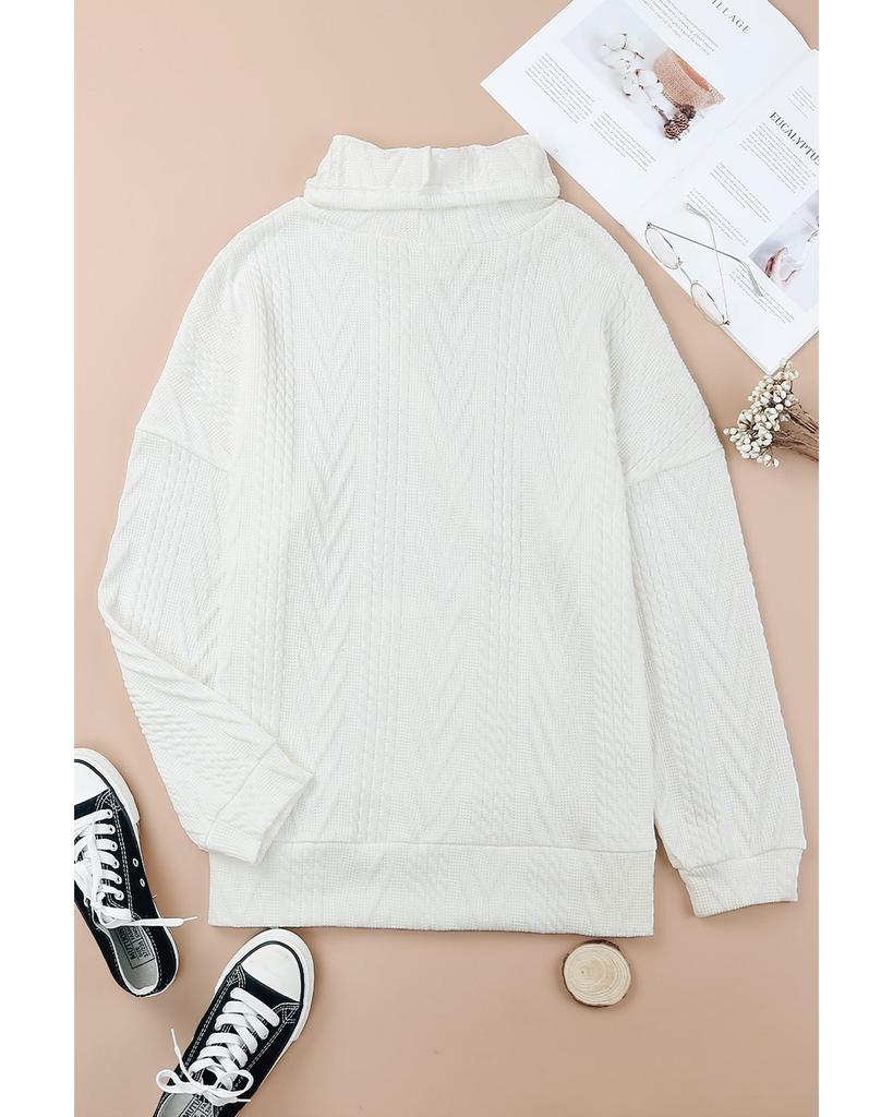 Azura Exchange Hanorac texturat cu guler tip cowl