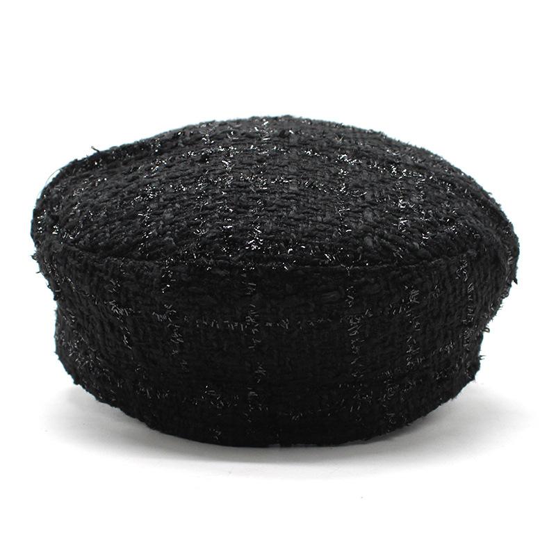 Hat Female Tide Small Fragrant Style Beret Versatile Octagonal Hat Spring Internet Celebrity British Retro Cap
