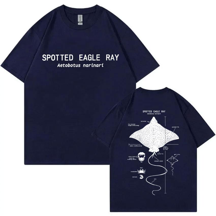 

Marine Animals Spotted Eagle Ray Anatomy Graphic Tshirt Men Casual Funny T Shirts Mens Vintage Oversized Cotton Tshirts 4XL