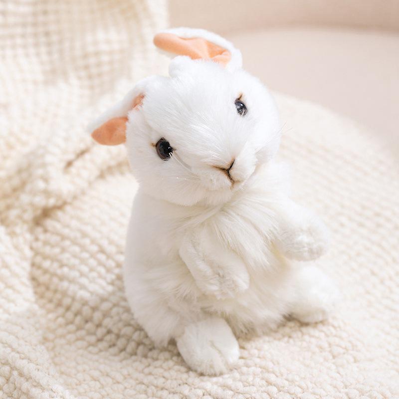 White Easter Bunny Plush Toy - Cute Stationery Simulation Doll Ornament