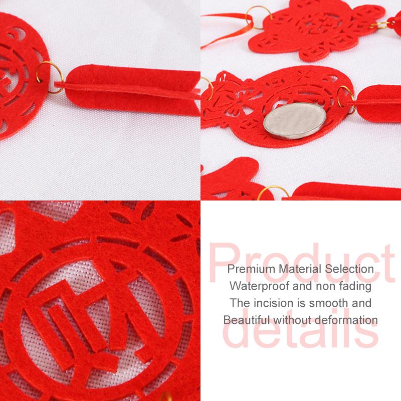 20Pcs/Pack Festival Party Decor Scene Layout Supplies Red Lanterns Mini Flocking Chinese New Year Bonsai DIY New Year Pendant