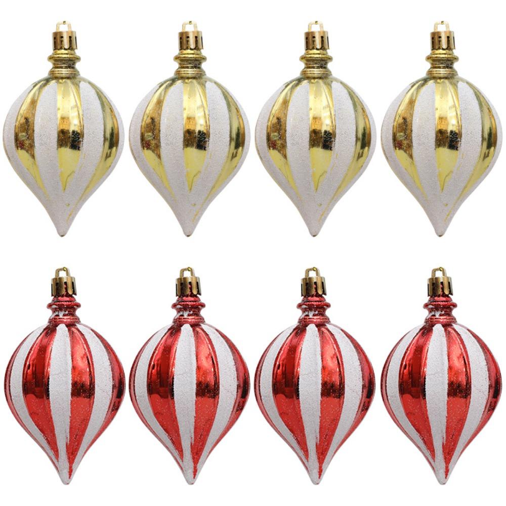 6 Stück/Karton Bemalte Kürbis Weihnachtsbaumschmuck Kunststoff DIY Bastelarbeiten Bemalte Weihnachtsgeschenkboxen Anhänger Neujahr