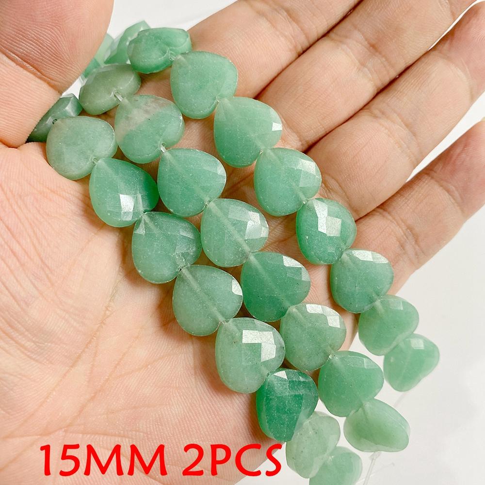 Green Natural Stone Aventurine Beads Round Loose Faceted Drop Rondelle Jades Bead Charm for Jewelry Making DIY Bracelet Handmade