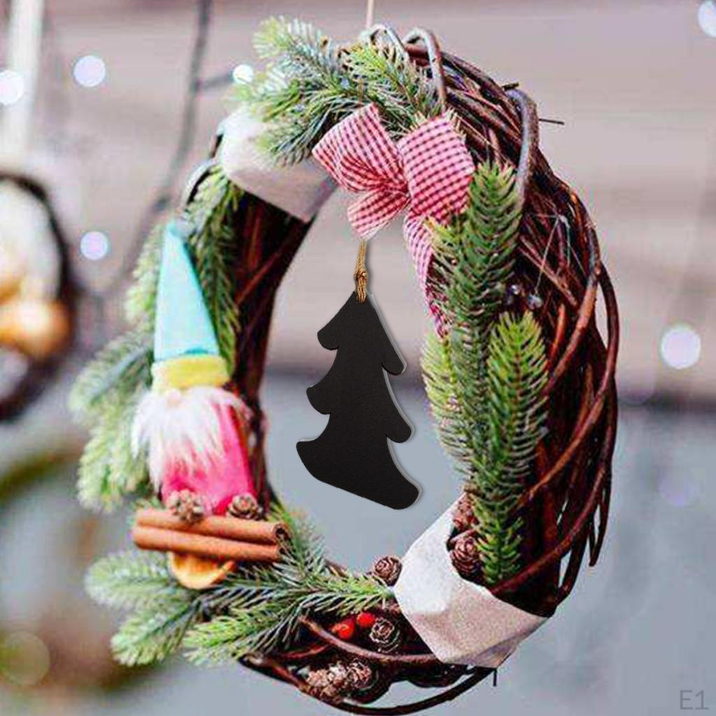 10Pcs Hanging Christmas Tree Blackboard Wedding Home Decor