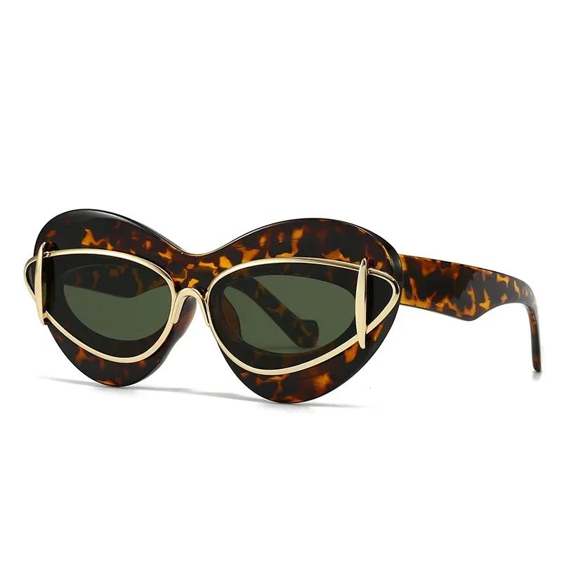 New Fashion Women Cat Eye Sunglasses For Men PUNK Luxury Brand Female Sun Glasses Y2K Vintage Eyewear Shades UV400 Oculus