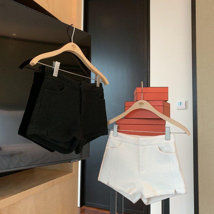 Women's High-Waisted White Tweed Wide-Leg A-Line Shorts for Spring and Autumn