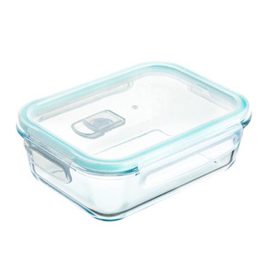 Skleněný obědový box Bento box Dělené nádoby na přípravu jídla s víčky Stohovatelné Opakovaně použitelné