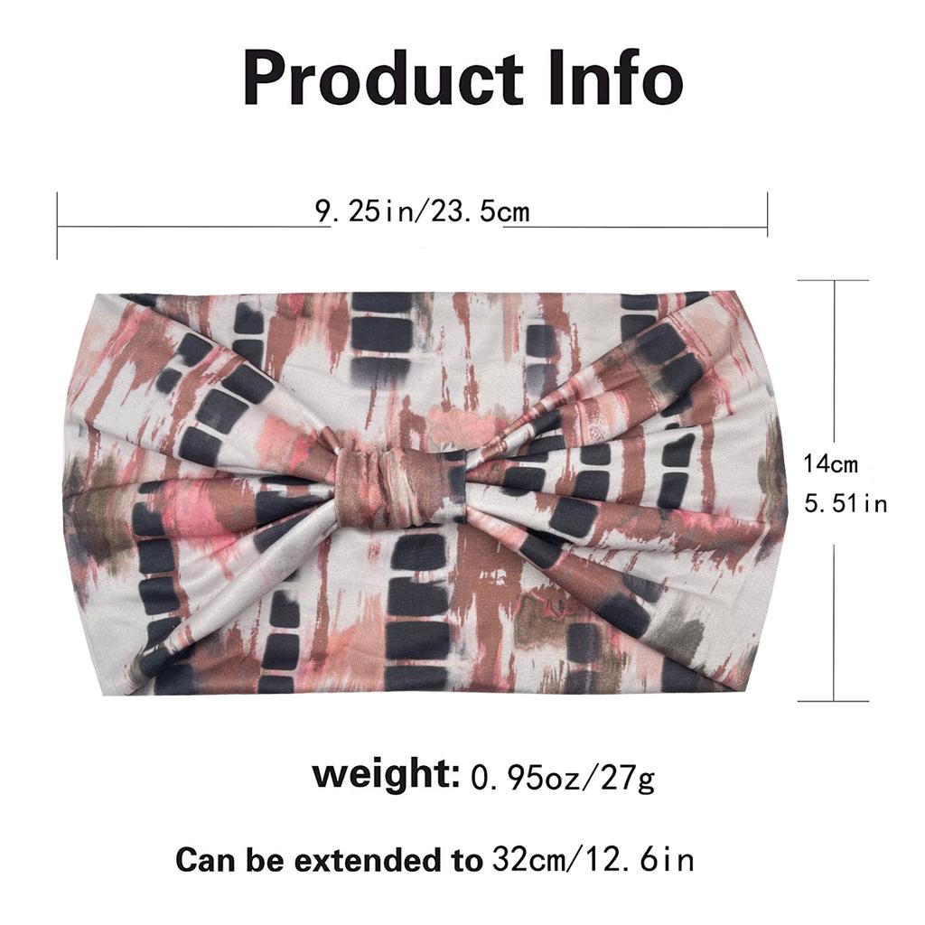 Tie-dye Headband For Women Woman Elastic Hairbands Width Hair Band Fashion Bandanas Yoga Headwear Sports Turbans Accessories New