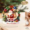 2D Colorful Printed Flat Acrylic Santa Claus Figurine Christmas Gift Decoration Creative Gift Decoration for Holiday Home Decor