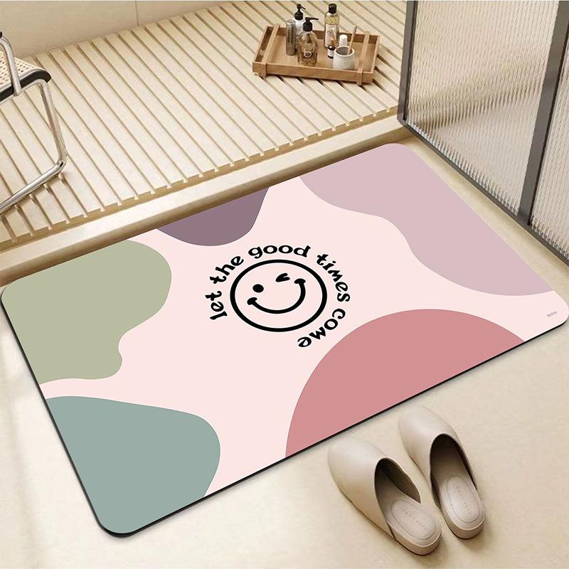 

Small Fresh Cream Wind Diatom Mud Floor Mat Bathroom Dirt-Resistant And Easy To Take Care Of Floor Mat Bathroom Non-Slip Quick-Drying Floor Mat 40 * 60cm (diatom mud)