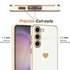 Coque de protection - BOOLING - pour Samsung Galaxy A35 5G - Silicone Blanc - Motif Cœur - Antichoc - 2 Verres trempés