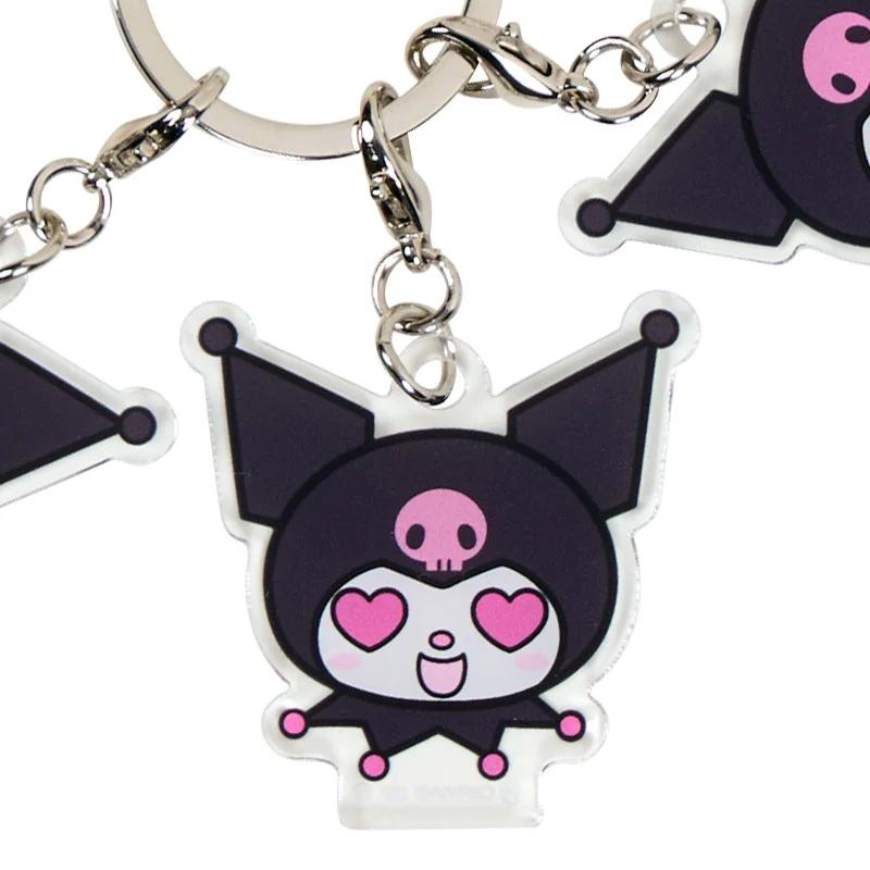 Sanrio KUROMI 4-Piece Acrylic Key Chain ( Face ) NEW Sanrio Characters