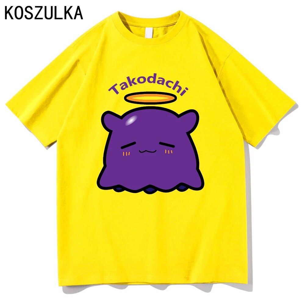 Hololive Takodachi T-shirt High Quality Cotton Tee Shirt Summer T Shirts Graphic Sudaderas Tako Unisex/women Hip Hop Sweatshirts Unisex