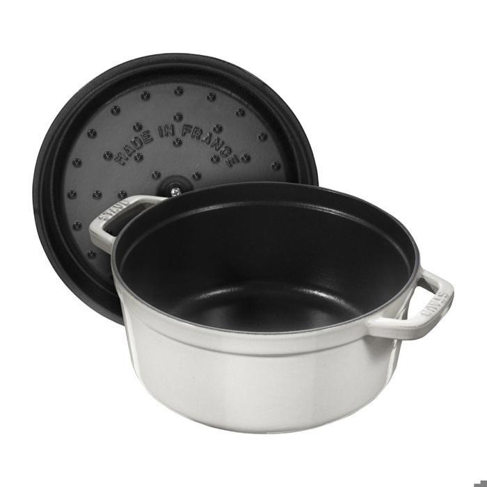 STAUB - Cocotte Ronde En Fonte, 20 Cm, Truffe Blanche