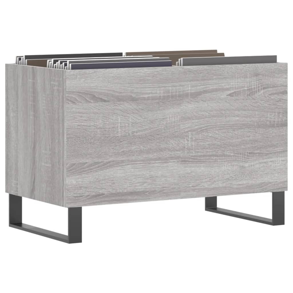 Record Cabinet Gray Sonoma 74.5 x 38 x 48 cm Engineered Wood