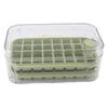 Ice Cubes Tray Easy Release 64 Grids Large Capacity 2 Layer Ice Maker Mould with Lid Bin Scoop for Cocktail Coffee