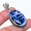 Natural Sodalite Gemstone Handmade 925 Sterling Silver Pendant 1.81" AP-15751