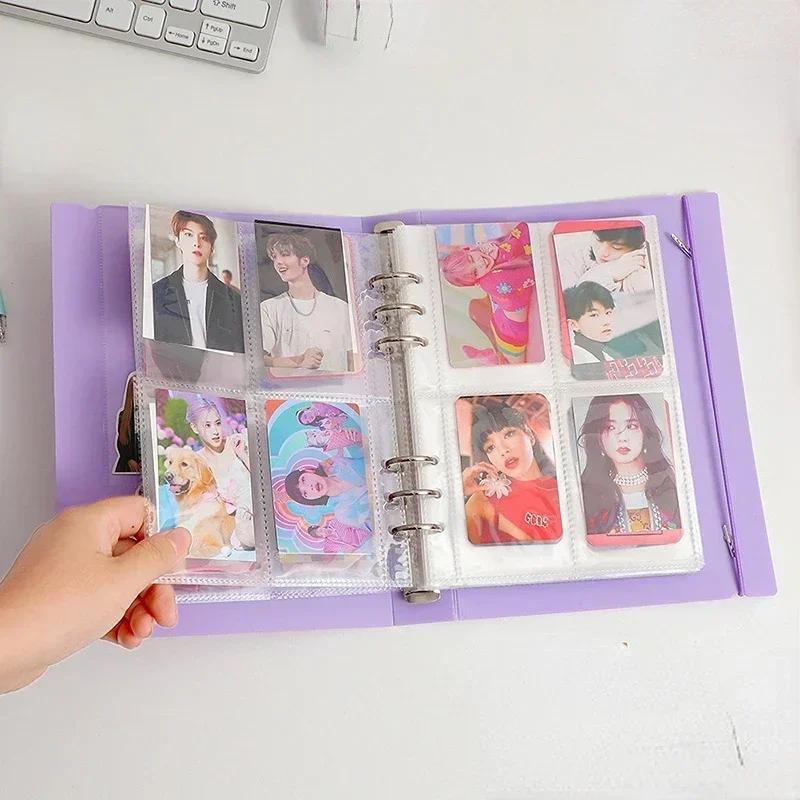 A5 Photocard Holder Album for Photographs Bound Photo Card Holder Kpop 3 Inch Heart Shaped School Stationery Binder Picture Home