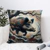 Federa Cuscino Animale Cinghiale Tessuto Peluche Morbida Federa Stampa Double Sided Copricuscino Divano Cuscino Decorativo
