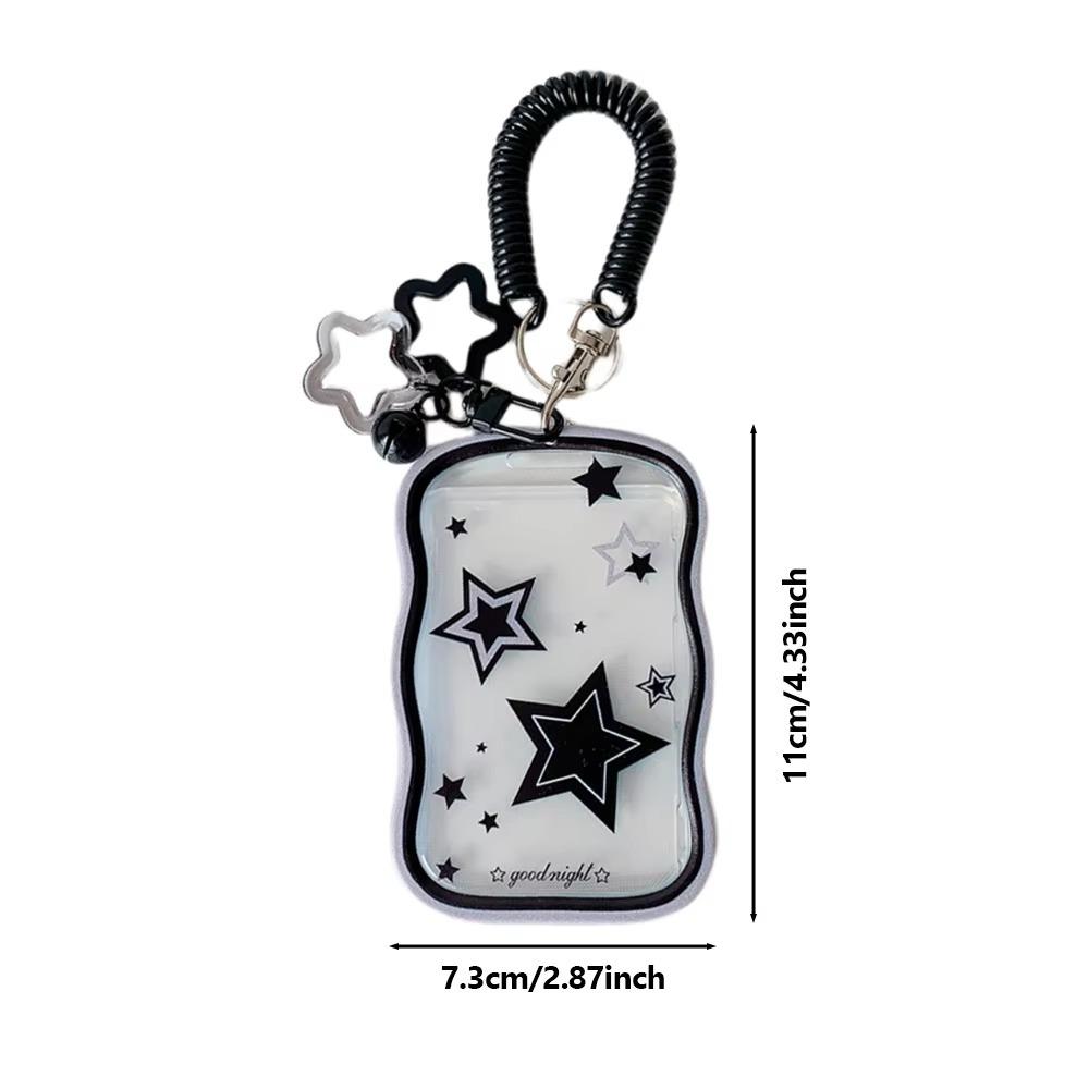 Durable with Card Holder Gradient Color Stars Idol Photo Card Storage Case Bag Pendant