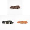 Genuine Leather Womens Belt With Silver Buckle For Casual And Office Wear