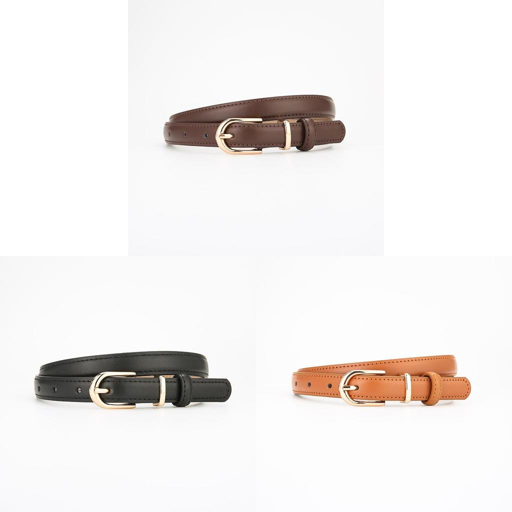 Genuine Leather Womens Belt With Silver Buckle For Casual And Office Wear
