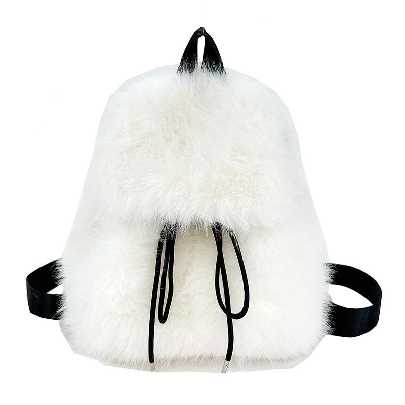 Schultasche neu modisch und süß Imitation Fuchsfell Plüschtasche Herbst und Winter Große Kapazität Plüschtasche Mittel und Groß Oberstufenschüler