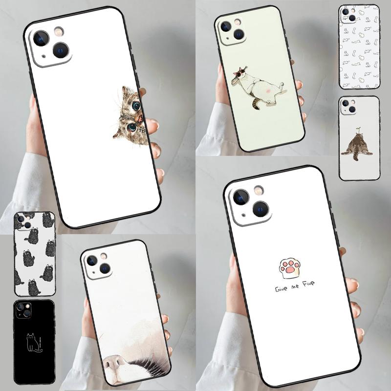 Minimalist Cats For Huawei Nova 7i 8i 11i 12i 12s Y73 Y70 Y90 Y60 Y72 Y61 Y91 9 10 SE P40 Lite P30 Pro Case