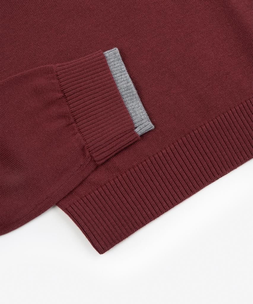 TOFFEE V-Neck Layered Knit (Red)