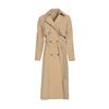 Raglan Sleeve Mid-length Double Breasted Trench Coat (120 Cm) Dark Beige 7558