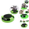 Vibrant Green Cat Toys Interactive With Running Mice And Handy Scratching Pad