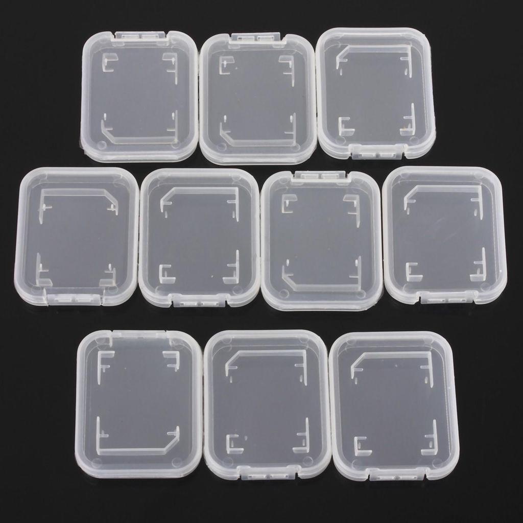 10 Pezzi Trasparente Standard SD SDHC Custodia Porta Schede di Memoria Scatola Scatole di Stoccaggio Nuova Singola Custodia in Plastica Trasparente per Schede di Memoria