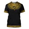 Summer 2025 Men's T-shirt Casual 3D Printing Ancient Egypt Horus Eye Egyptian Symbol T-shirt Men's and Women's Short Sleeve Plus