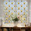 Window Sticker Healing Spring Peel Stick Film Flower Bee Static Privacy Window Scene Pattern Home Door