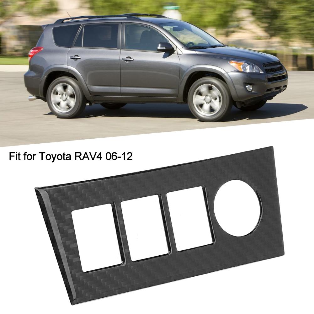 Carbon Fiber Sticker Center Console Cigarette Lighter Panel Trim Cover Interior Car Accessories Fit