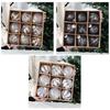 9 Stück/Set Weihnachts-Hängekugel Christbaumkugel für Weihnachtsbaumdekoration Feiertags-Hochzeits-Party-Dekor 2024 Neujahrsgeschenk